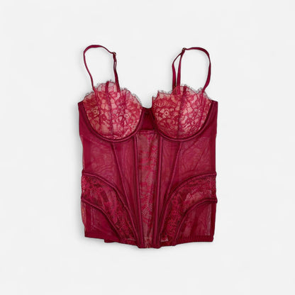 Victoria’s Secret Burgundy Lace Corset (34B)