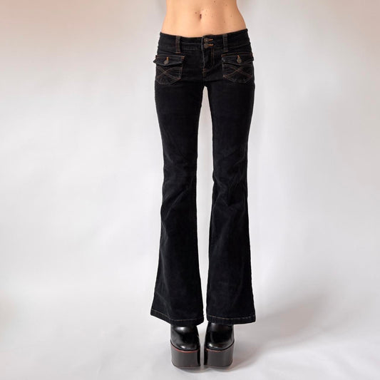 Y2K Low Rise Corduroy Flares (XS)