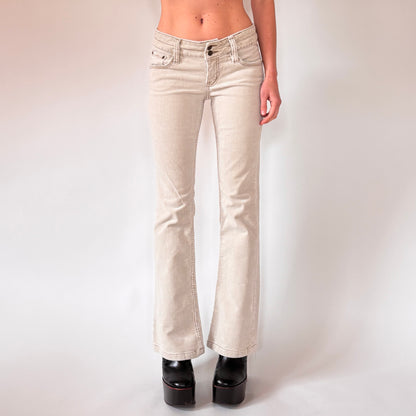 Y2K Low Rise Corduroy Flares (XS)