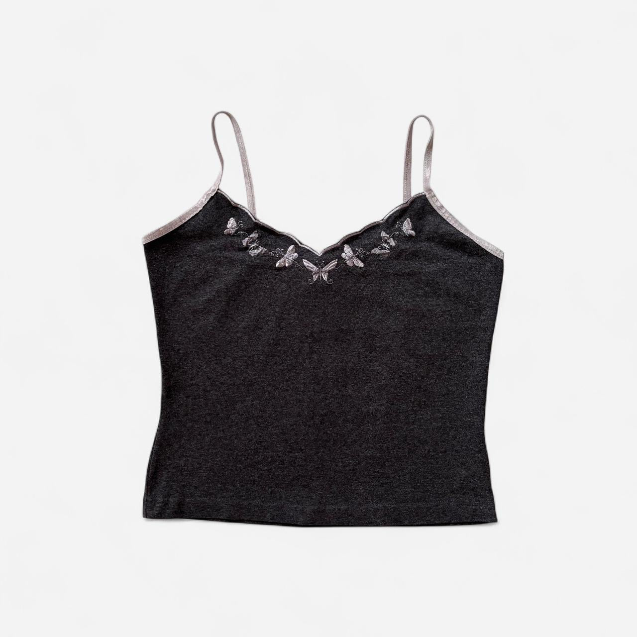 90s Butterfly Embroidered Cami Top (S)