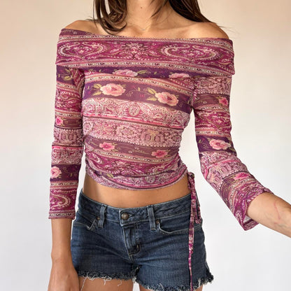 Y2K Mesh Roll Over Top (M)