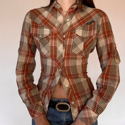 70s N’est Ce Pas Plaid Top (S)