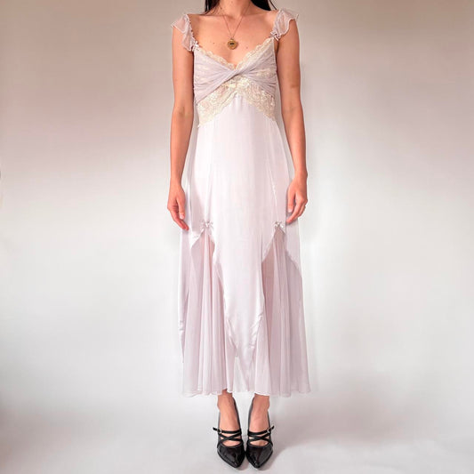 2000s Lilac Maxi Slip Dress (M)