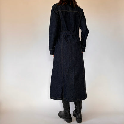 90s Denim Trench Coat (S/M)