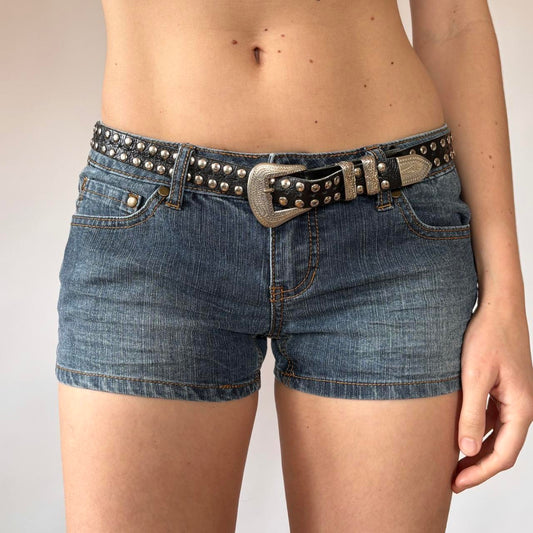 Vintage Studded Leather Belt (S)