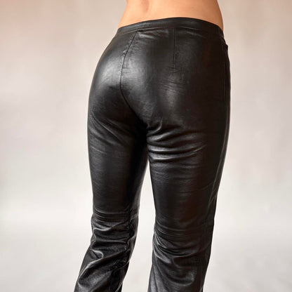 BCBG Low Rise Leather Pants (XS)