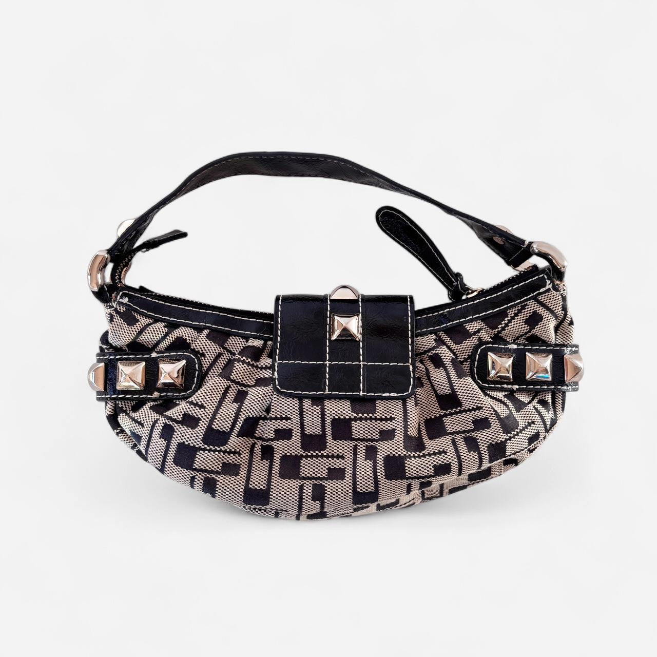 Y2K Guess Monogram Studded Bag