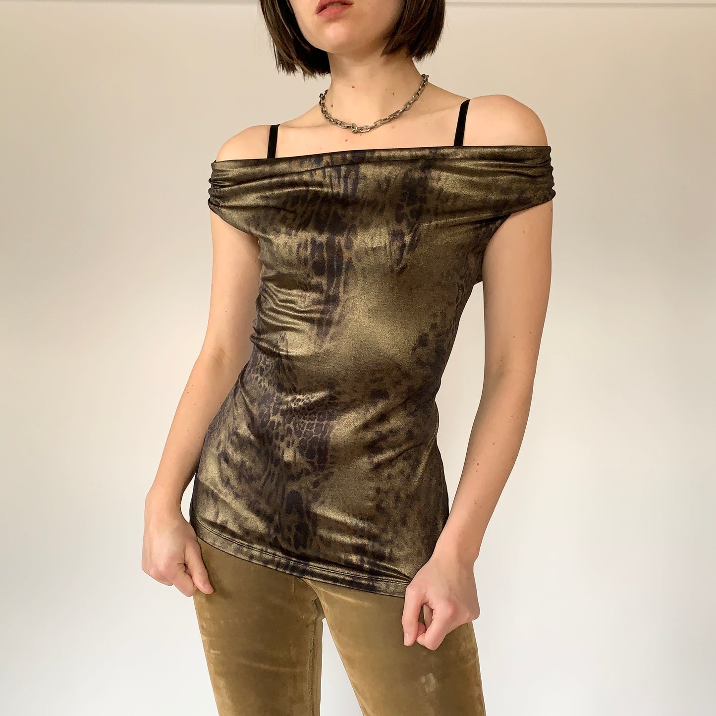 Y2K Bronze Cowl Neck (XS/S)