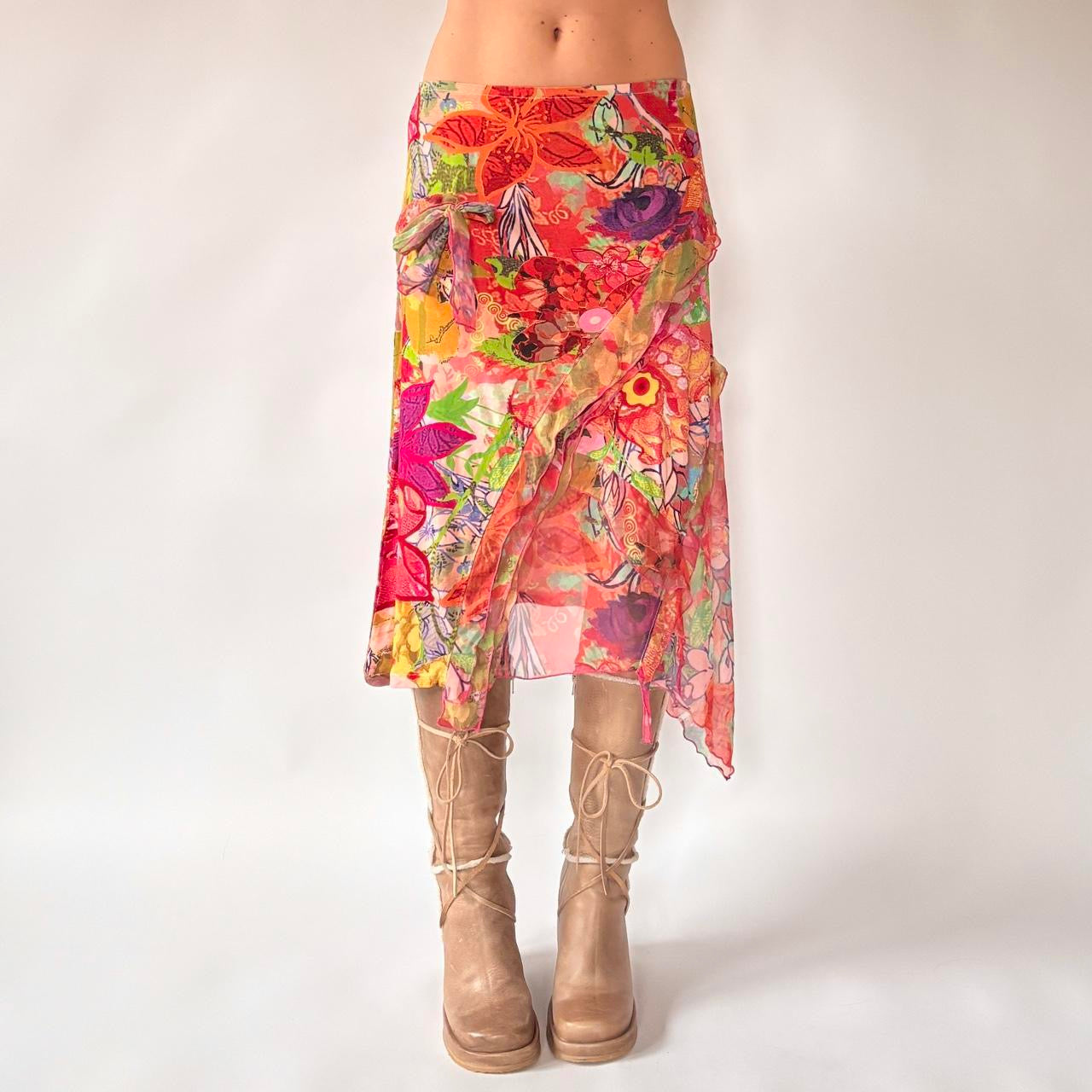 Colorful Graphic Printed Skirt (S/M)