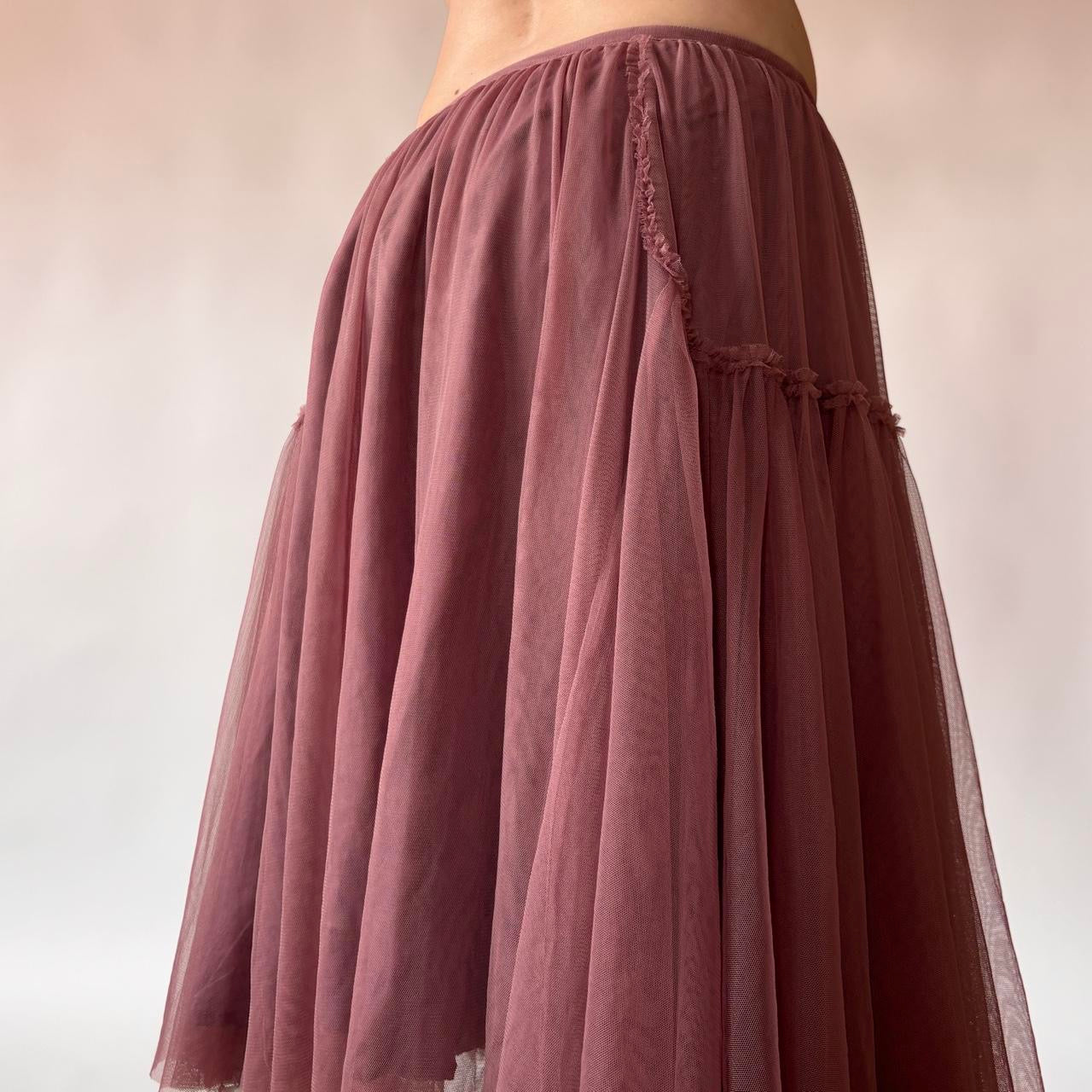2000s Mauve Tulle Skirt (S/M)