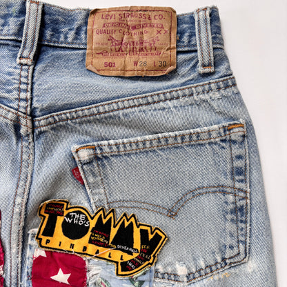 Levi’s 80s Patchwork 501s (XS)