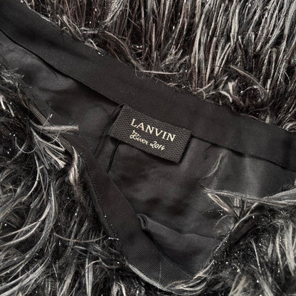 2014 Lanvin Fuzzy Tinsel Skirt (S)