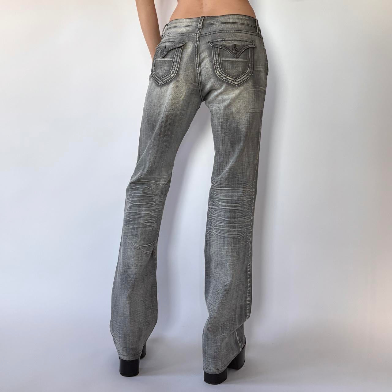 Y2K Faded Gray London Jeans (M)