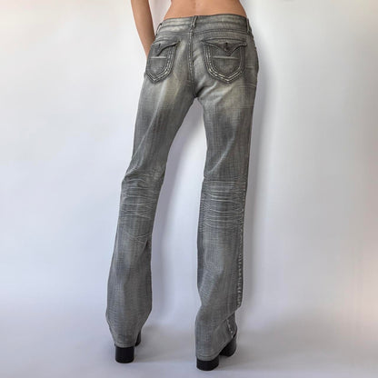 Y2K Faded Gray London Jeans (M)