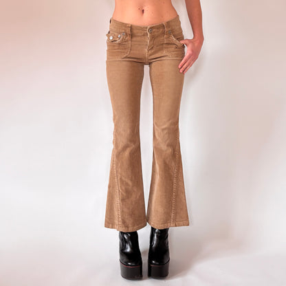 Y2K Low Rise Corduroy Flares (XS)