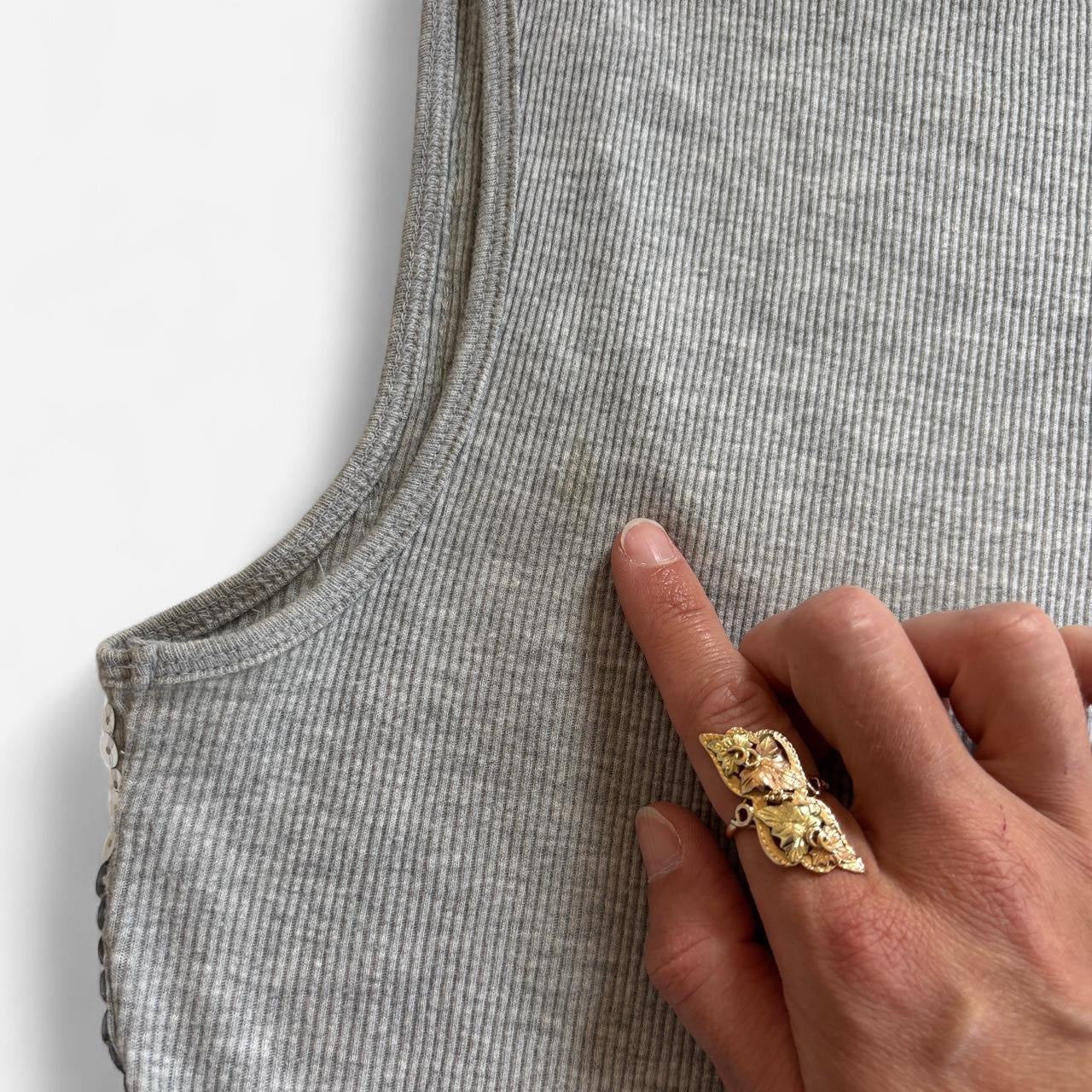 Silver Sequin Tank (S)