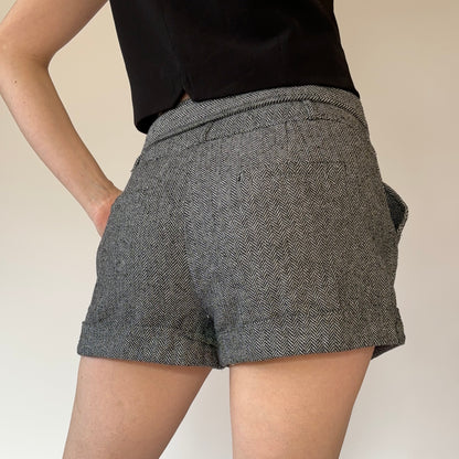 2000s Belted Tweed Shorts (S)