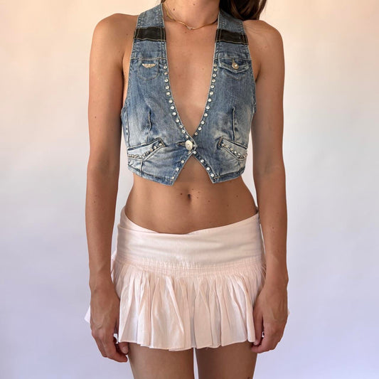 Y2K Denim Vest (XS/S)
