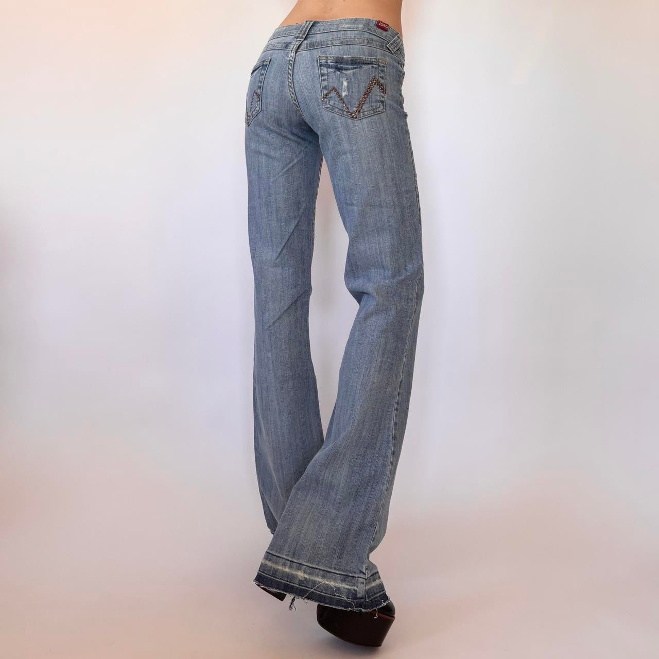 Y2K Low Rise Flare Jeans (XS)