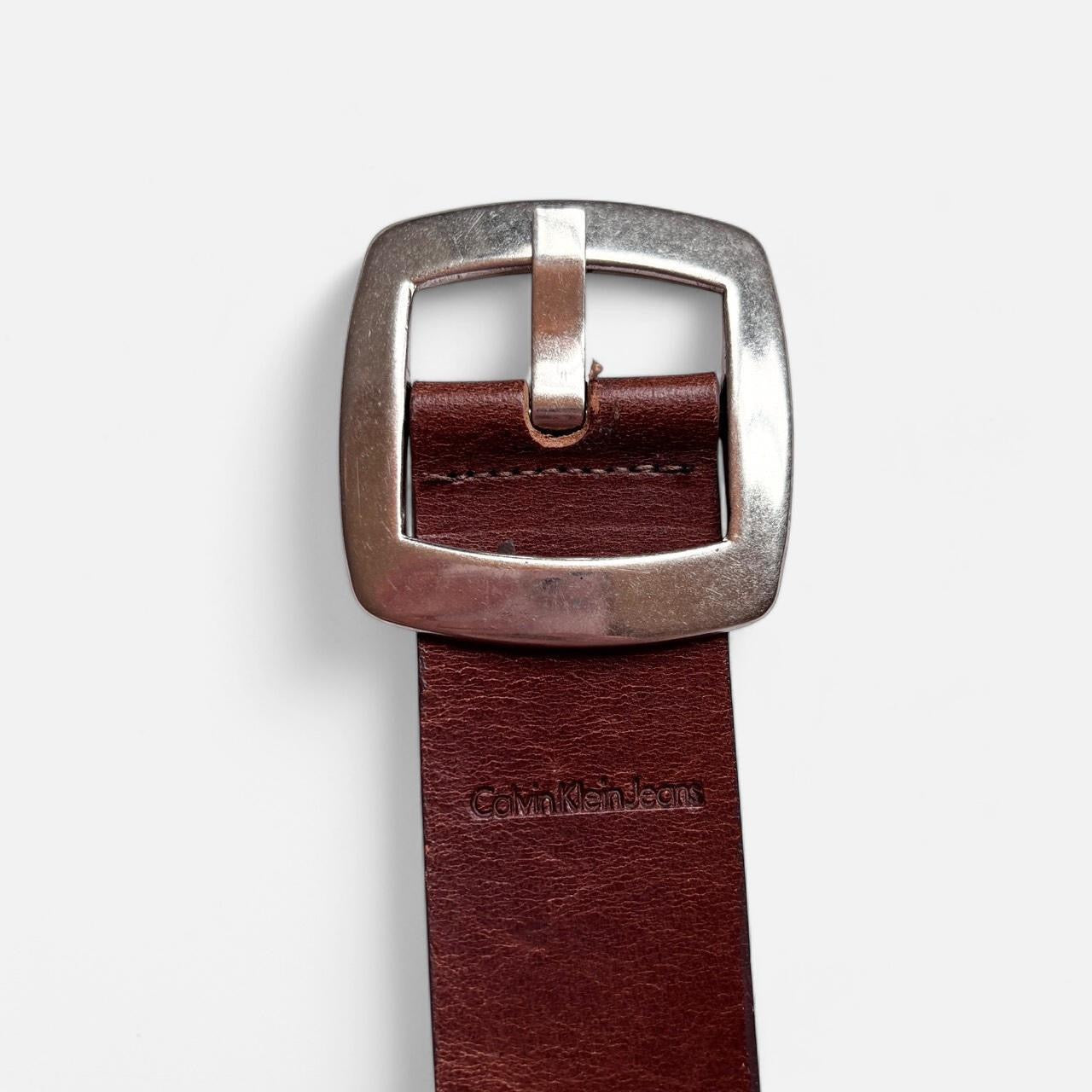 2000s Calvin Klein Leather Belt (M)