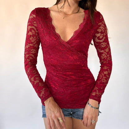 Crimson Lace Longsleeve (XS/S)