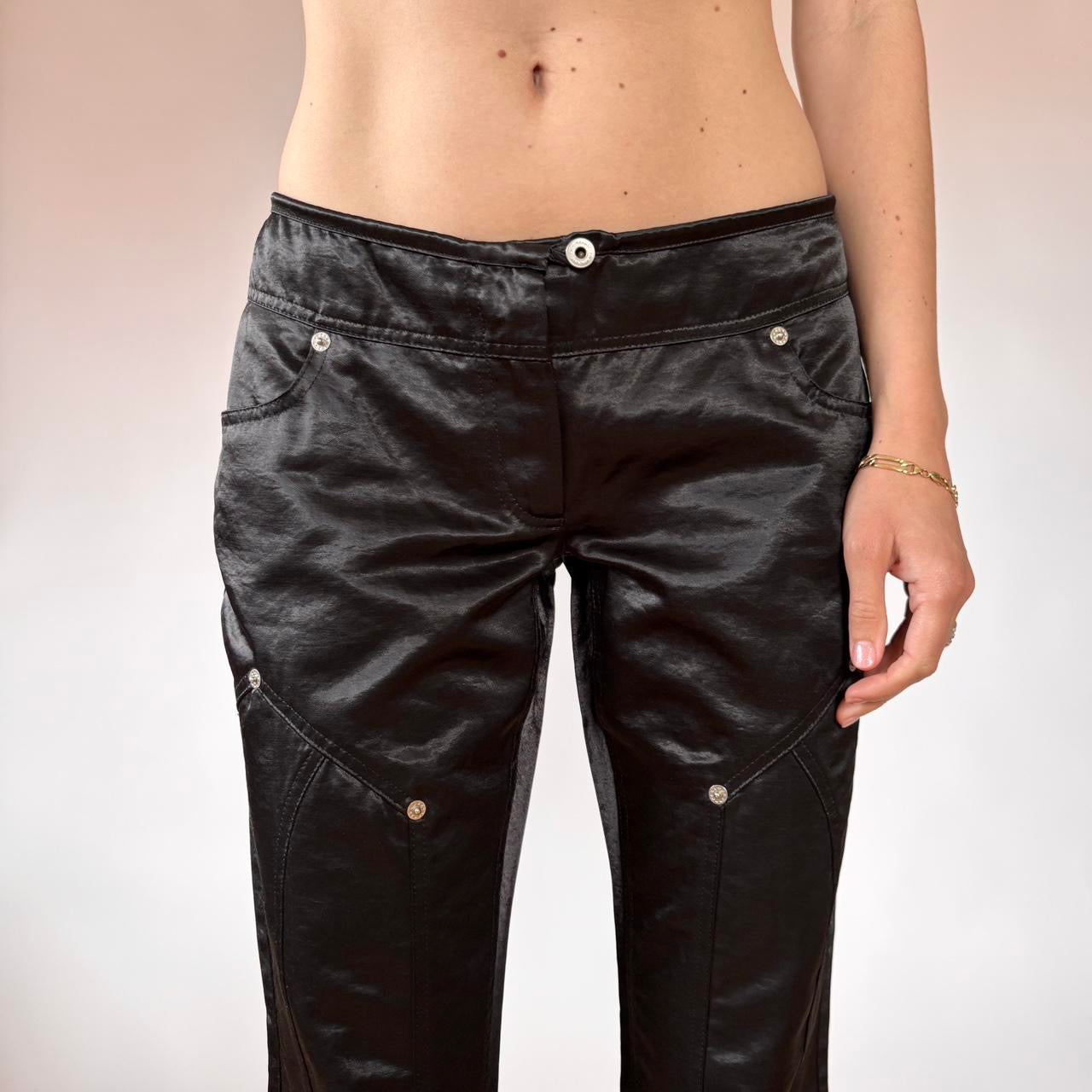 Y2K Low Rise Satin Pants (S)