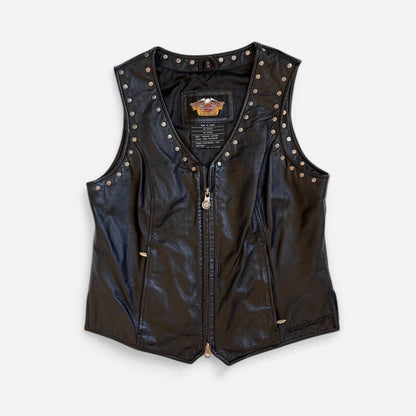 Harley Davidson Studded Leather Vest (S/M)
