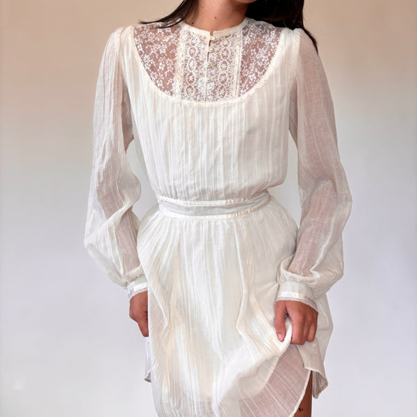 Gunne Sax Babydoll Mini Dress (S)