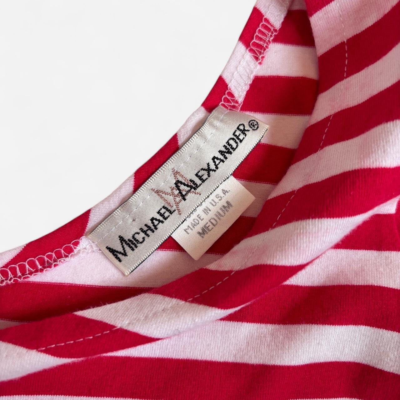 90s Striped Button Crop Top (S/M)