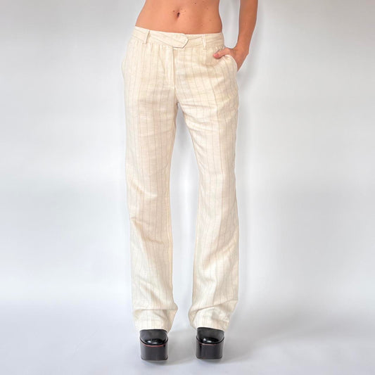 Deadstock 00s Linen Pinstripe Trousers (M)