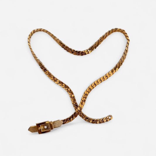 Vintage Gold Tone Cuban Link Chain Belt