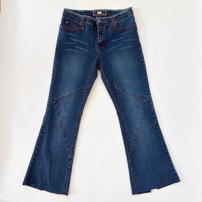 Y2K Rave Flare Jeans (S)