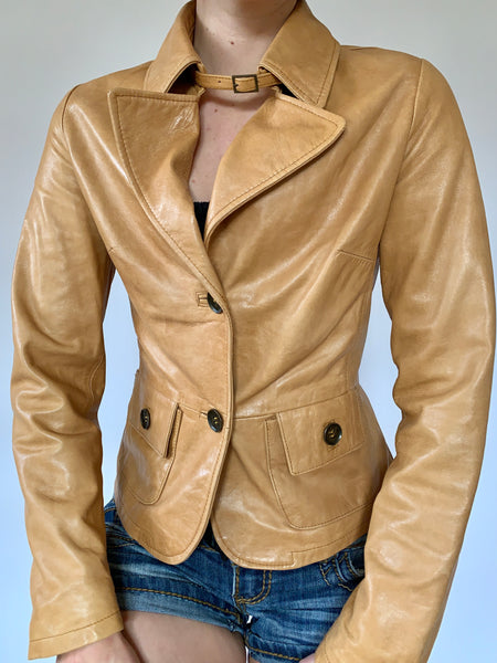 Italian Leather Blazer - S/M