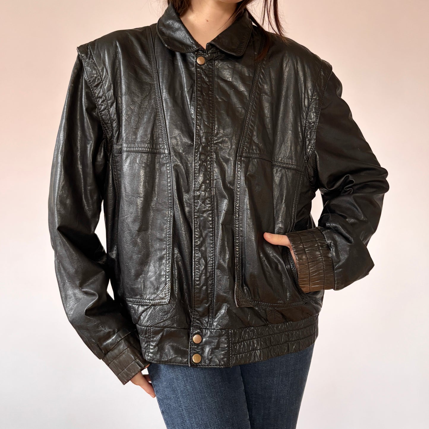 90s Wilson’s Leather Bomber Jacket (XL)