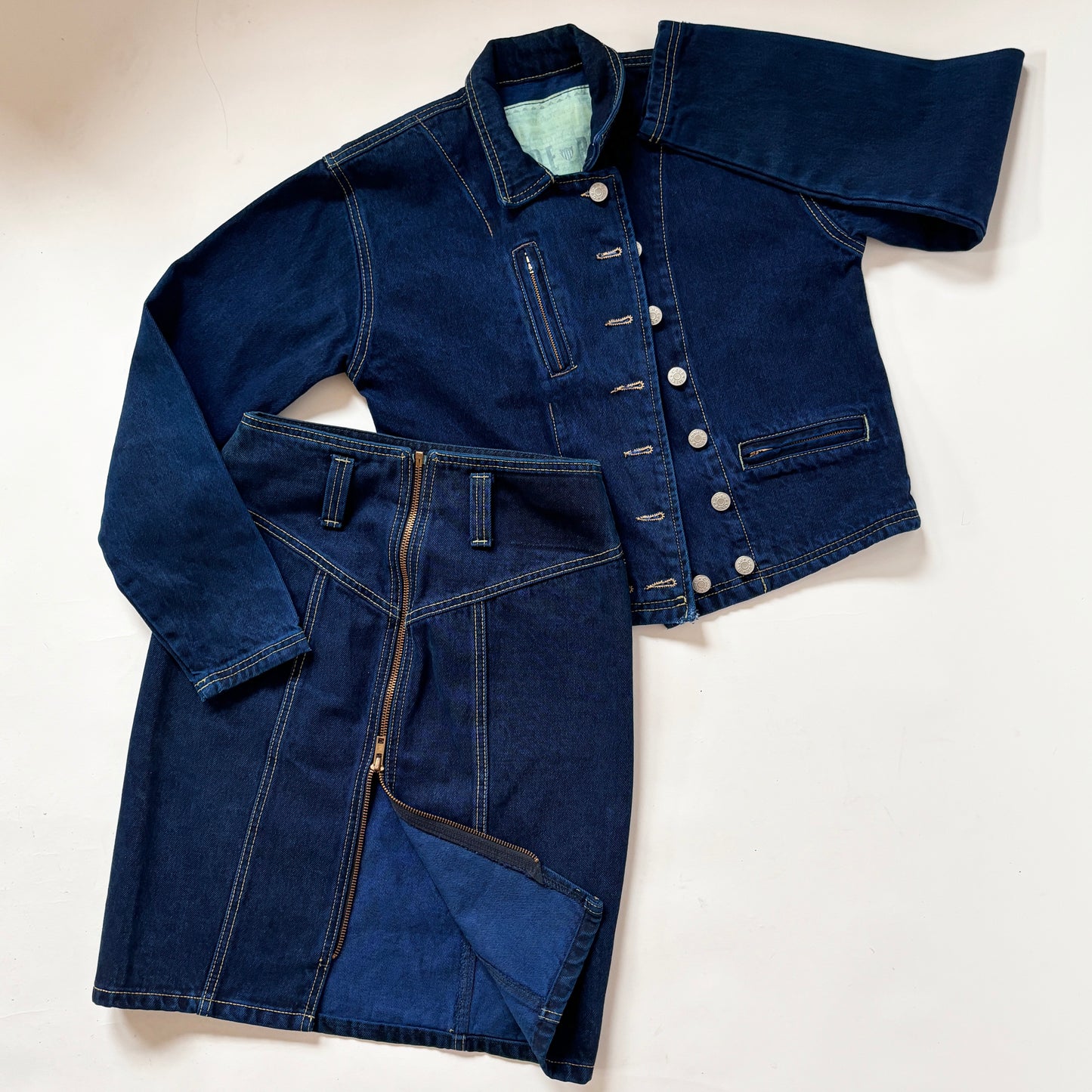 90s Denim Two-Piece Set (XS)