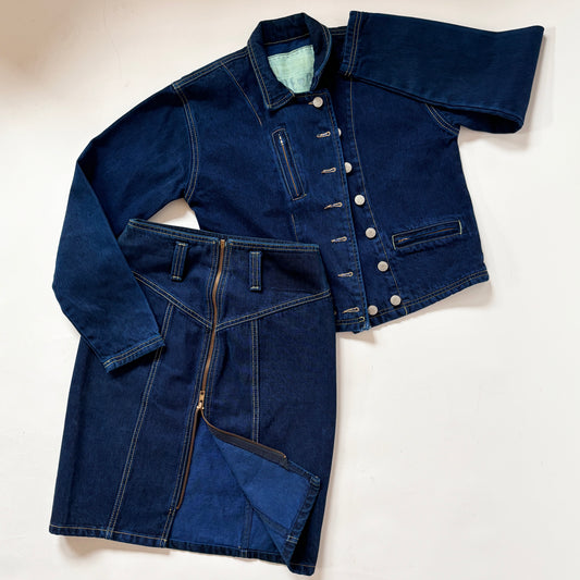 90s Denim Two-Piece Set (XS)