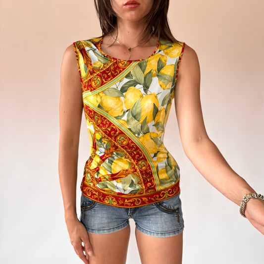 Dolce & Gabbana Sicilian Lemon Print Tank (M)