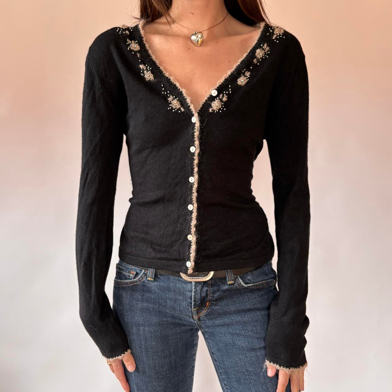 90s Silk & Cashmere Cardigan (S/M)