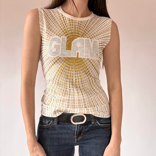 Y2K Glam Studded Top (M)