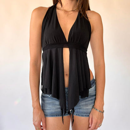 Mesh Split Front Halter (XS/S)