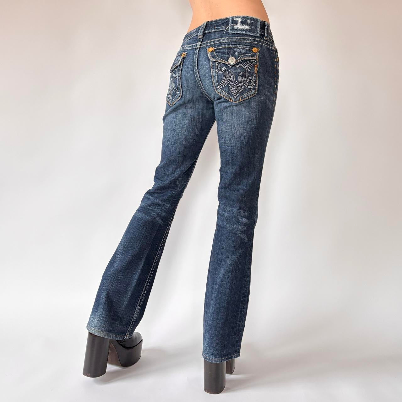 Y2K Mek Low Rise Bootcut Jeans (S/M)