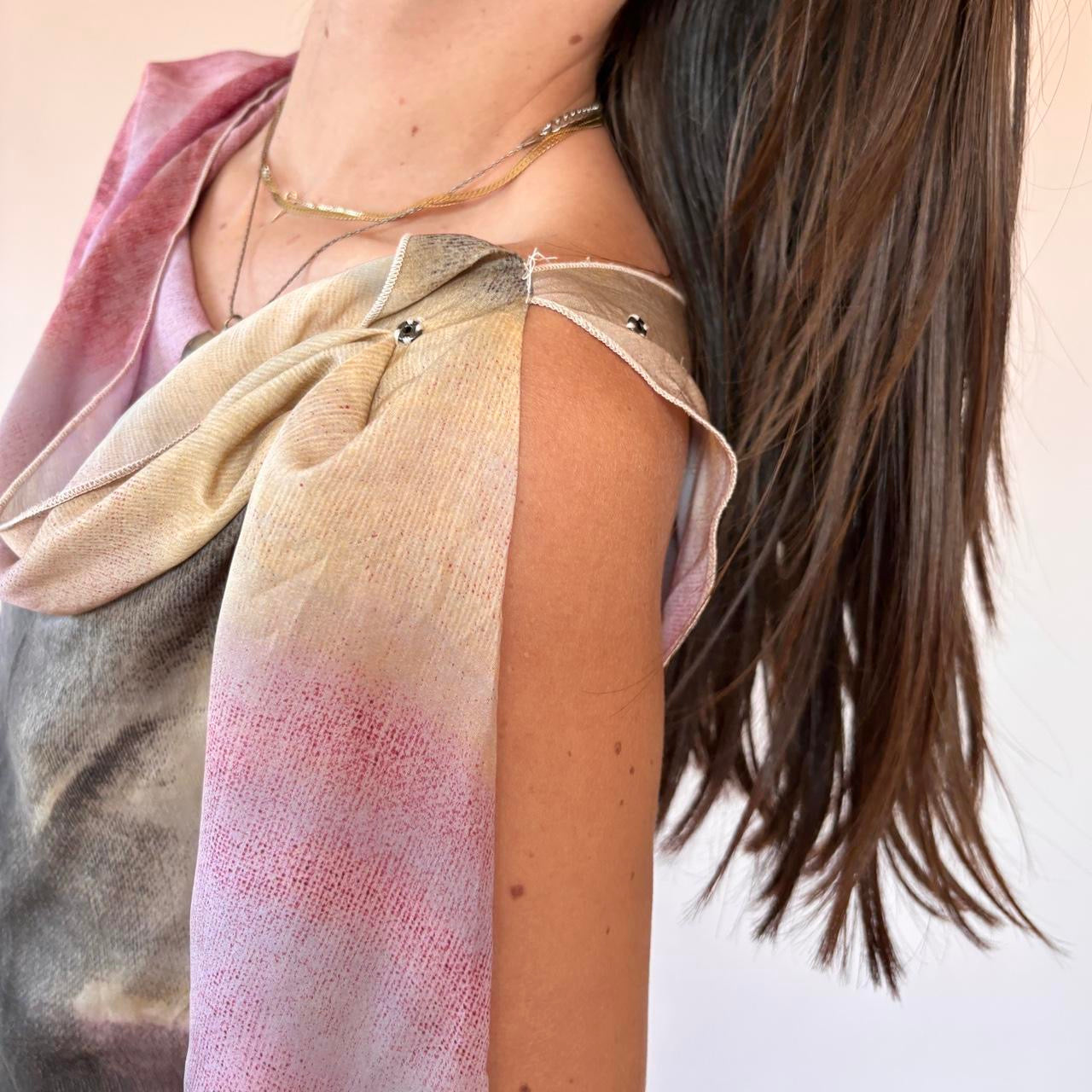 Asymmetrical Watercolor Top (S)