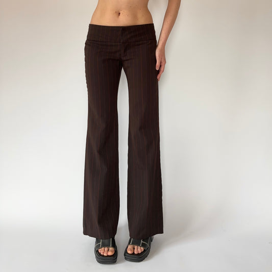2000s Corpcore Pinstripe Trousers (S)