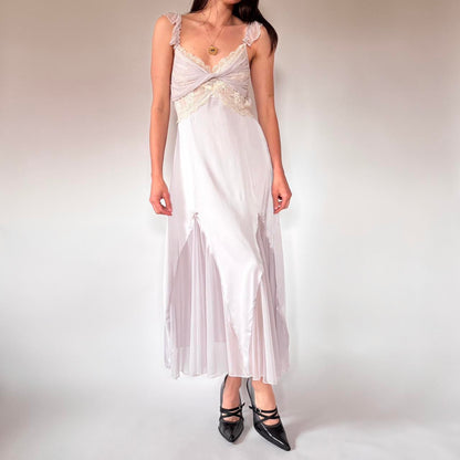 2000s Lilac Maxi Slip Dress (M)