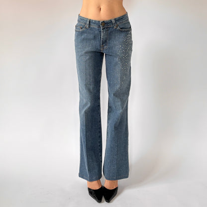 Y2K Rhinestone Embellished Jeans (S/M)
