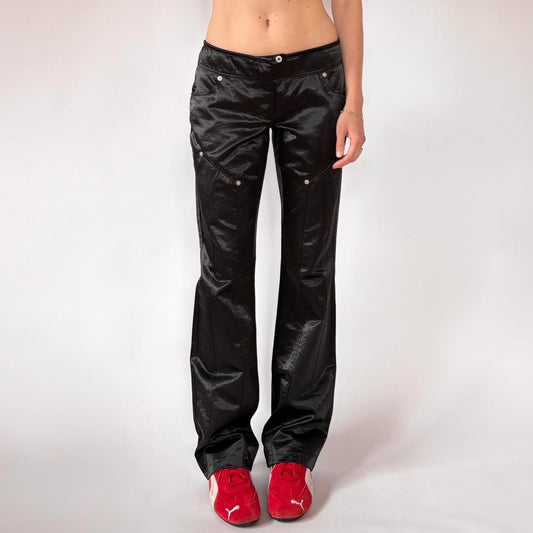Y2K Low Rise Satin Pants (S)