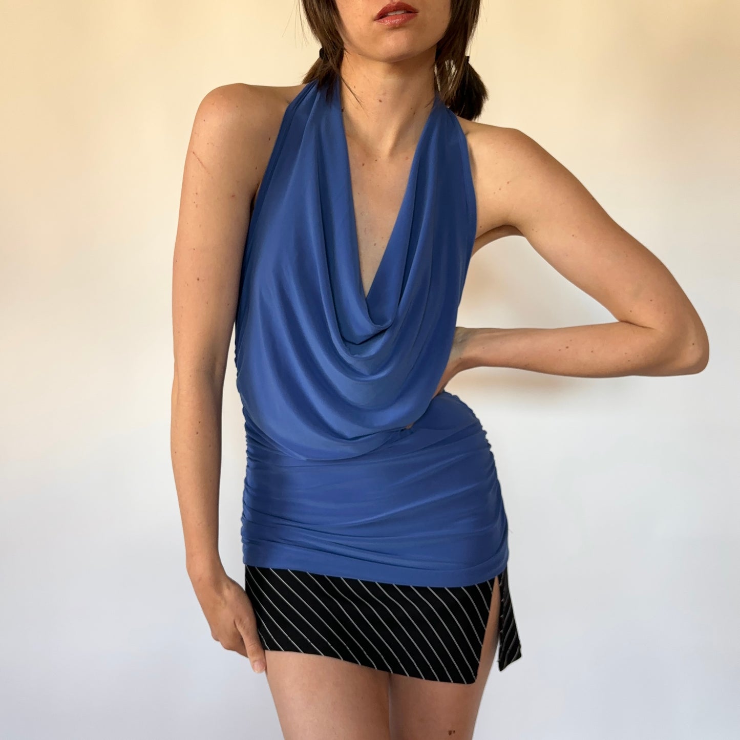 Y2K Cowl Neck Top (M/L)