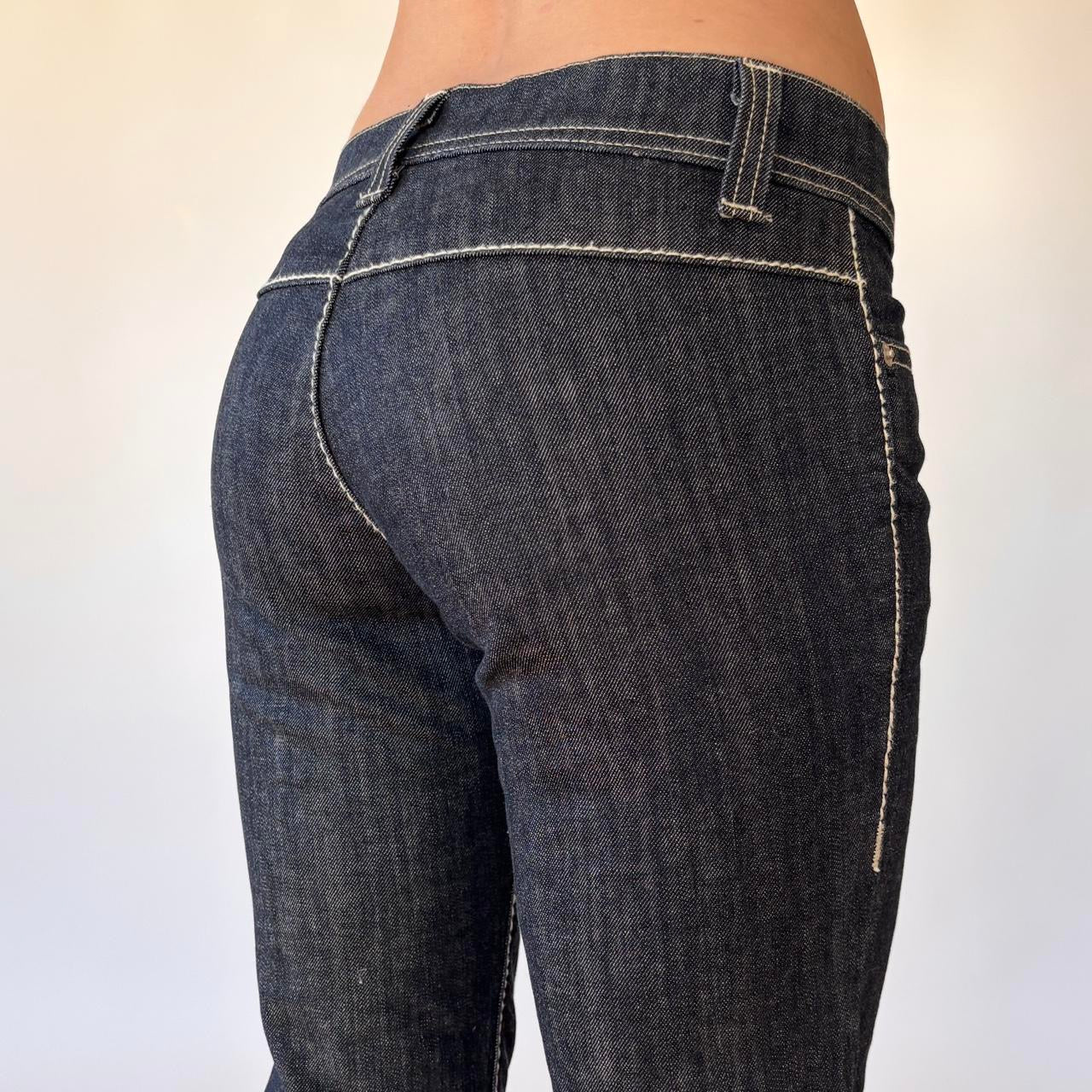 Y2K Dark Wash Denim Capris (XS)