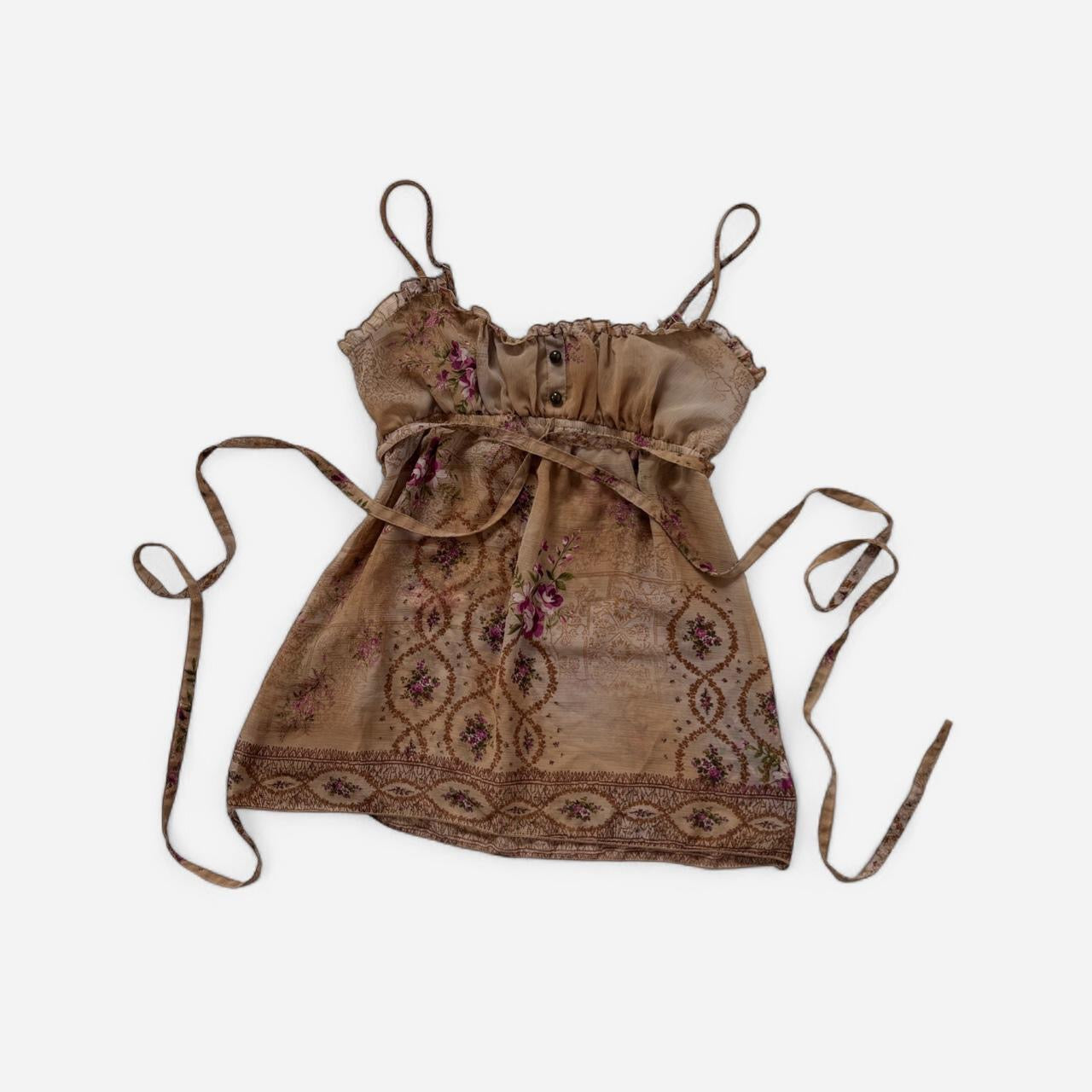 Y2K Boho Babydoll Top (S/M)