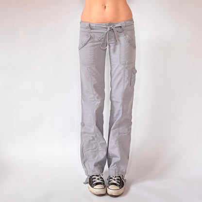 Y2K Low Rise Cargo Pants (XXS/XS)